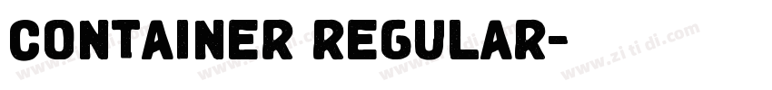 CONTAINER REGULAR字体转换